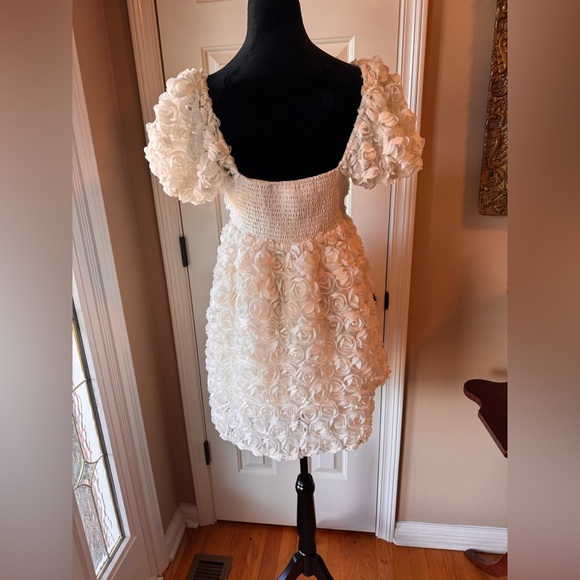 Altar'd State Cream Rosette Mini Dress - Picture 9 of 10